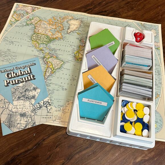 National Geographic Global Pursuit Board Game Complete 1987 Vintage - Picture 6 of 11
